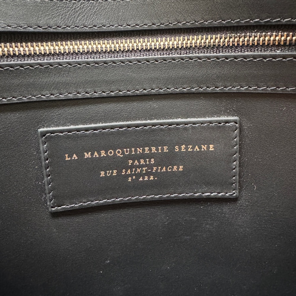 Sézane Red Mahogany The Tote Patent Leather Bag - Picture 7 of 9